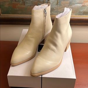 Dolce Vita Ivory Leather Booties